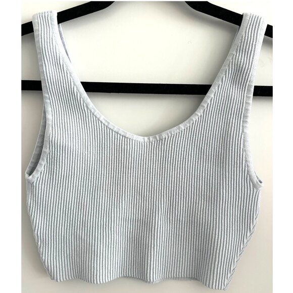 Babaton Light Blue Cro Top Sz S - Picture 2 of 5